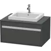 Image de Duravit Ketho Meuble sous-lavabo sur console suspendu, 800x426x550 mm, 1 tiroir,pour lavabo à encastrer au centre, KT679404949
