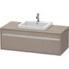 Image de Duravit Ketho Meuble sous-lavabo sur console suspendu, 1200x426x550 mm, 1 tiroir, pour lavabo à encastrer au centre, KT679604343