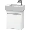 Image de Duravit Ketho bâti-support de lavabo suspendu, 450x550x225 mm, 1 porte, charnières à gauche, pour lave-mains Vero 070350, KT6629L1818