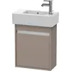 Image de Duravit Ketho bâti-support de lavabo suspendu, 450x550x225 mm, 1 porte, charnières à gauche, pour lave-mains Vero 070350, KT6629L4343