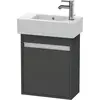 Image de Duravit Ketho bâti-support de lavabo suspendu, 450x550x225 mm, 1 porte, charnières à gauche, pour lave-mains Vero 070350, KT6629L4949