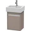 Image de Duravit Ketho bâti-support de lavabo suspendu, 400x550x320 mm, 1 porte, charnières à gauche, pour lave-mains Vero 070445, KT6630L4343