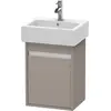 Image de Duravit Ketho bâti-support de lavabo suspendu, 400x550x320 mm, 1 porte, charnières à droite, pour lave-mains Vero 070445, KT6630R4343