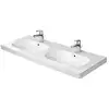 Image de Duravit - D-code - Meuble-lavabo Double 1200x490 Mm, Avec Un Trou Pour Robinet, Blanc Alpin 03481200002