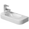 Image de Duravit - Happy D.2 - Lave-mains 500x220 Mm, Avec Un Trou Pour Robinetterie À Gauche, Avec Wondergliss, Blanc Alpin 07115000091