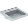Image de Geberit lavabo Renova Comfort encastré avec percement pour robinetterie et encastrement 550x525mm blanc