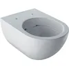 Image de WC suspendu Geberit Acanto à chasse d'eau profonde, design en céramique fermé, sans rebord, T = 51 cm, blanc, 1 pièce.