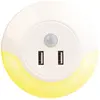 Image de Veilleuse à LED automatique sur prise de courant avec 2 ports de chargement USB (10 W)