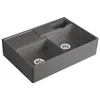 Image de Evier Cuisine Villeroy Et Boch Tradition Graphite Ceramicplus Avec Vidage Manuel