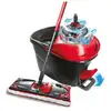 Image de Vileda   Balai À Plat Avec Seau Essoreur Ergonomique   Housse Microfibre 2 En 1   Nettoyage Humide Pour Surfaces Variées   Dimensions Seau 49x29x31.5cm