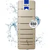 Image de 4rain cuve murale SLIM 650L sable avec robinet PE imitation laiton - Réservoir efficace pour jardins écologiques