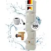 Image de 4rain BASIC réservoir mural kit complet 300 litres beige sable incl. robinet de sortie en plastique et raccord de descente