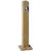 Image de Garantia   Fontaine De Jardin Imitation Bois   Socle De Fixation 4 Points   Raccordement 3/4" (19mm)   Design Discret Pour Aménagement Extérieur