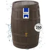 Image de Graf - 4rain Récupérateur D'Eau Pluie Tonneau Vino 250 L Brun Foncé Avec Robinet Pe Imitation Laiton Et Couvercle