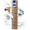Image de 4rain BASIC réservoir mural kit complet 300 litres taupe incl. robinet de sortie en plastique et raccord de descente