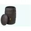 Image de Garantia   Récupérateur D'Eau De Pluie 400 L   Tonneau Brun Foncé Avec Robinet Aqua Quick 3/4''   Couvercle Sécurisé Et Collecteur Eco Gris