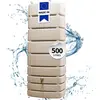 Image de 4rain Cuve Murale SLIM 500 L, sable - Réservoir robuste pour eaux pluviales, écologique et design compact