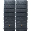 Image de 4rain SLIM STONE DECOR réservoir mural-SET 1 000 litres gris graphite, 2 x SLIM STONE DECOR 500 litres incl. connecteur