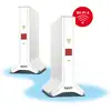 Image de Mesh Set FRITZ! 4200 2-pack Edition International Bi-bande (2,4 GHz / 5 GHz) Wi-Fi 6 (802.11ax) Rouge, Blanc 2x2/4x4 - Neuf