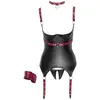 Image de Cottelli Bondage   Ensemble Ouvert avec Guêpière et String   Noir
