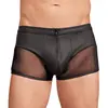 Image de Caleçon pour homme en similicuir avec fermeture éclair - Noir