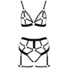 Image de Cottelli LINGERIE   Ensemble Ouvert Soutien-gorge & String   Noir