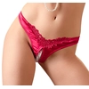 Image de Cottelli Collection - Open Kruis String Met Parels - Rood