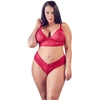 Image de Cottelli Collection - Ensemble soutien-gorge en dentelle avec entrejambe ouvert