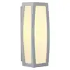 Image de Applique Exterieure Alu Grise 380x140x135mm Diffuseur Opale Culot E27 Pour Lampe 25w Max (non Incl) Ik02 Ip54 Meridian Box