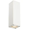Image de SLV THEO UP/DOWN OUT GU10 Applique murale, carrée, blanche, max. 2x35W Applique à deux flammes