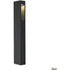 Image de luminaire LED moderne sur pied Slotbox 70 anthracite IP44 pour extérieur carré 3000K blanc chaud 70 cm de hauteur