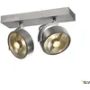 Image de Projecteur double moderne SLV Kalu, Variante : 280 x 180 x 90 mm, 2 x 75 W, aluminium brossé
