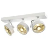 Image de Plafonnier Kalu avec 3 spots sur la barre, Variante : 450 x 180 x 90 mm, 3 x 75 W, blanc