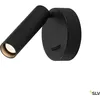 Image de Karpo 30 Single Spot Applique murale et plafonnier rond noir avec interrupteur