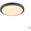 Image de applique murale et plafonnier rond à LED Ainos Ø30 cm IP44 21W anthracite