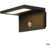 Image de applique LED moderne Angolux anthracite IP44 120° 3000K blanc chaud avec capteur