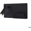 Image de Somnila Spot LED Applique de lecture 3000K noir version droite incl. connexion USB