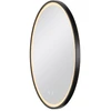 Image de TRUKKO 60 miroir Ø 60 cm, chrome, bord noir