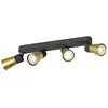Image de SLV PURI 2.0 Cone, applique murale et plafonnier, long, 4 x max. 6W GU10, noir / or 1008349