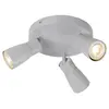 Image de SLV PURI 2.0 Dome, applique murale et plafonnier, rond, 3 x max. 6W GU10, gris 1008343