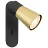 Image de SLV PURI 2.0 Cone, Applique et plafonnier apparent, interrupteur, rectangulaire, 1x max. 6W GU10, noir / or 1008301