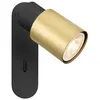 Image de SLV PURI 2.0 Tube, applique et plafonnier, interrupteur, rectangulaire, 1x max. 6W GU10, noir / or 1008297