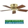 Image de Casafan 5103001 Ventilateur De Plafond Classic Flat 103cm Chêne Antique Ou Hêtre / Laiton Poli