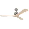 Image de Ventilateur CasaFan Macau 132 cm chrome/bois naturel - Neuf