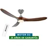 Image de Casafan - Ventilateur De Plafond Eco Genuino Chrome & Noyer 152 Avec Led