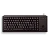 Image de CHERRY G84-4400 TRACKBALL KEYBOARD Clavier filaire miniature, trackball, USB, noir, AZERTY - FR - Neuf