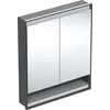 Image de Geberit ONE armoire de toilette avec ComfortLight, 2 portes, montage encastré, avec niche, 75x90x15cm, 505.822.00.7