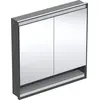 Image de Geberit ONE armoire de toilette avec ComfortLight, 2 portes, montage encastré, avec niche, 90x90x15cm, 505.823.00.7