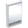 Image de Geberit ONE armoire de toilette avec ComfortLight, 1 porte, avec niche, montage apparent, blanc/aluminium, 60x90cm, 505.830.00.2