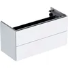Image de Ge One Meuble Sous Lavabo Avec 2 Tiroirs, 89,4x46,5x39,6 Cm, Blanc
